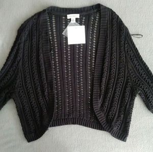 Croft & Barrow Gray Knit Cardigan